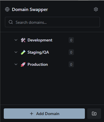 Domain Swapper Pro popup interface